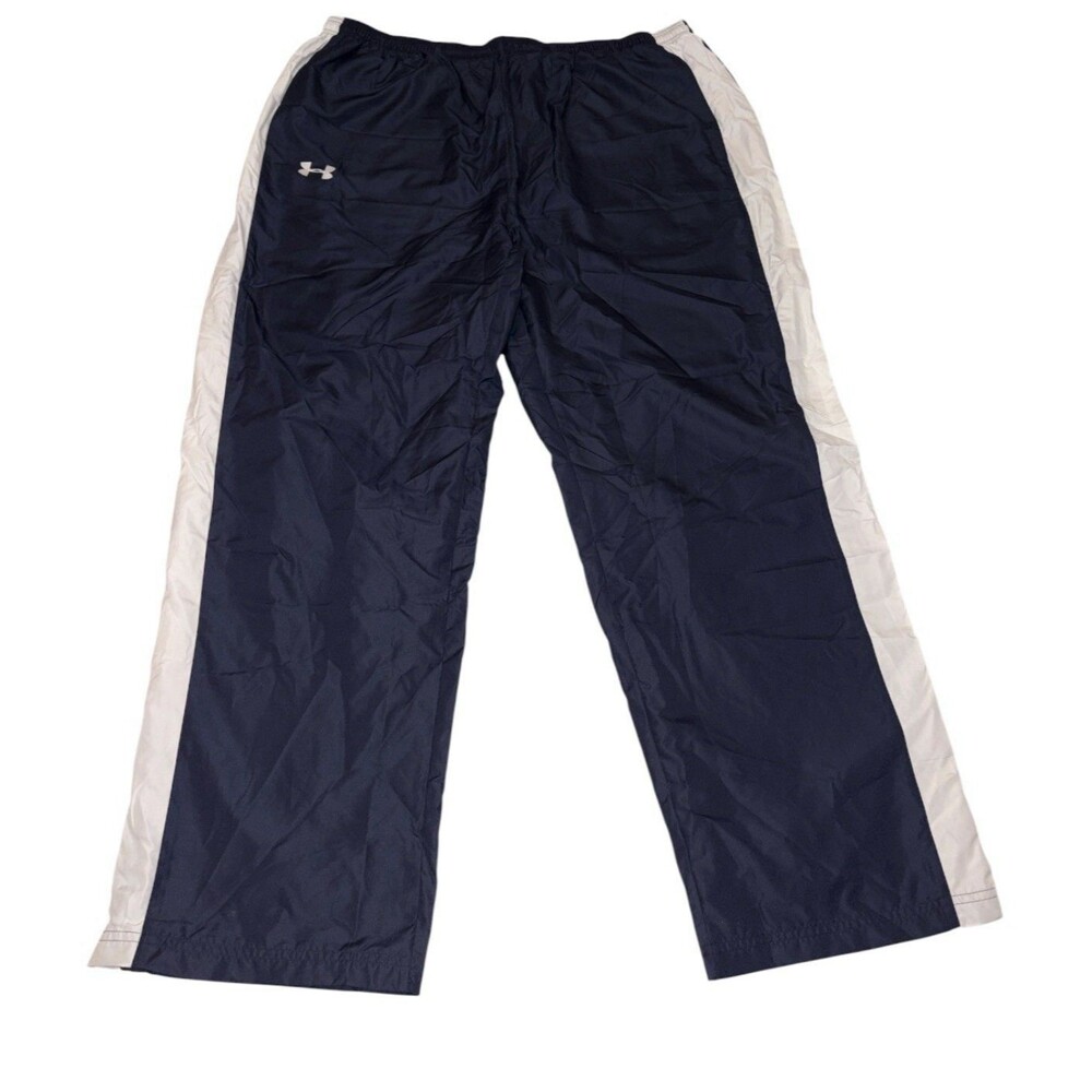 Under Armour Windbreaker Track Pants Men XXL Blue Lightweight Mesh Lined Y2K